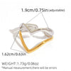 Unisex Stainless Steel Hollow Heart And Ushaped Flower Geometric Rings With Vacuum Furnace Electroplating