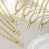 Unisex Stainless Steel Letter Pendant Necklace With Regular Chain Electroplated Simple Alphabet Jewelry Gift