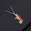Unisex Stainless Steel Pendant Necklace With Star Shape Titanium Steel Pendant Electroplated High End Fashion Chain Accessory