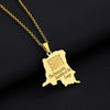 Unisex Stainless Steel Pendant Necklace With Star Shape Titanium Steel Pendant Electroplated High End Fashion Chain Accessory