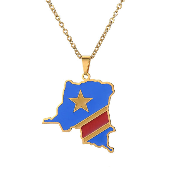 Unisex Stainless Steel Pendant Necklace With Star Shape Titanium Steel Pendant Electroplated High End Fashion Chain Accessory