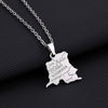 Unisex Stainless Steel Pendant Necklace With Star Shape Titanium Steel Pendant Electroplated High End Fashion Chain Accessory