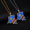 Unisex Stainless Steel Pendant Necklace With Star Shape Titanium Steel Pendant Electroplated High End Fashion Chain Accessory