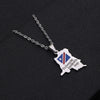 Unisex Stainless Steel Pendant Necklace With Star Shape Titanium Steel Pendant Electroplated High End Fashion Chain Accessory