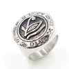 Unisex Stainless Steel Retro Polish Eye Ring