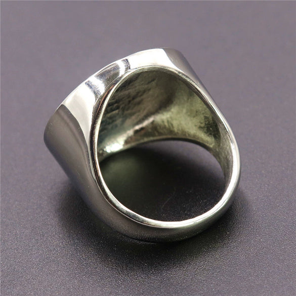 Unisex Stainless Steel Retro Polish Eye Ring