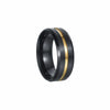Unisex Stainless Steel Ring Jewelry With Letters Numbers Text Pattern Plated Black Gold Two Color Non Fading