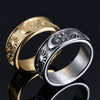 Unisex Stainless Steel Ring With Constellation Pattern And Polish Design