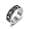 Unisex Stainless Steel Ring With Constellation Pattern And Polish Design