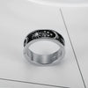 Unisex Stainless Steel Ring With Constellation Pattern And Polish Design