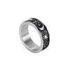 Unisex Stainless Steel Ring With Constellation Pattern And Polish Design