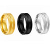Unisex Stainless Steel Ring With Geometric Style And Electroplating Treatment
