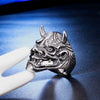 Unisex Stainless Steel Skull Ring With Geometric Design And Oiled Finish Wholesale Fashion Jewelry