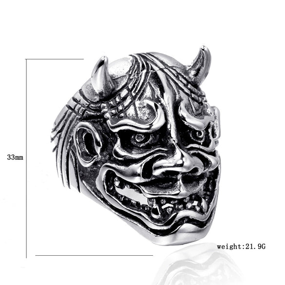 Unisex Stainless Steel Skull Ring With Geometric Design And Oiled Finish Wholesale Fashion Jewelry