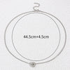 Unisex Stainless Steel Snake Bone Chain Necklace With Sparkling Geometric Pendant And Versatile Contrastingtone Design