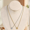 Unisex Stainless Steel Snake Bone Chain Necklace With Sparkling Geometric Pendant And Versatile Contrastingtone Design