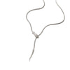 Unisex Stainless Steel Snake Shaped Sliding Necklace With Polished Electroplated Snake Bone Chain