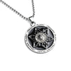Unisex Stainless Steel Star Pendant Necklace With Round Pendant And Electroplated Finish Trendy Streetwear Jewelry
