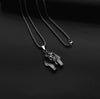 Unisex Stainless Steel Star Pendant Necklace With Round Pendant And Electroplated Finish Trendy Streetwear Jewelry