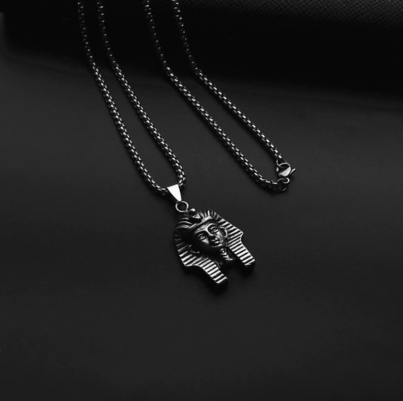 Unisex Stainless Steel Star Pendant Necklace With Round Pendant And Electroplated Finish Trendy Streetwear Jewelry