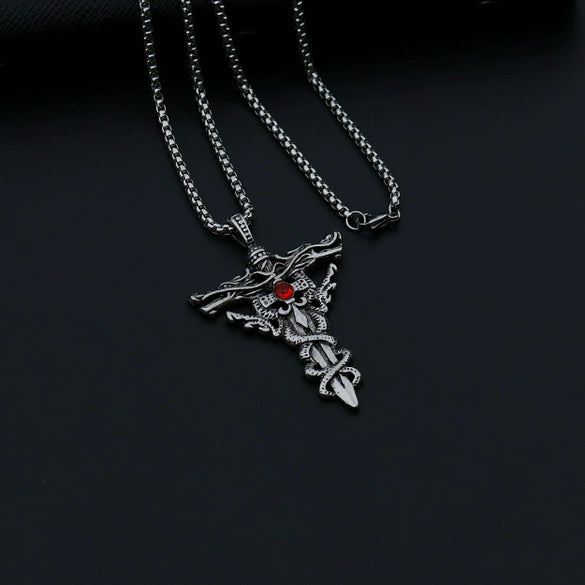Unisex Stainless Steel Star Pendant Necklace With Round Pendant And Electroplated Finish Trendy Streetwear Jewelry