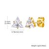 Unisex Stainless Steel Triple Decomposition Zircon Golden Fashion Earrings