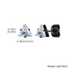 Unisex Stainless Steel Triple Decomposition Zircon Golden Fashion Earrings