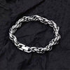 Unisex Stainless Steel Twist Link Bracelet With Polished Finish And Heart Wave Rhombus And Dropshaped Design Details