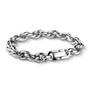 Unisex Stainless Steel Twist Link Bracelet With Polished Finish And Heart Wave Rhombus And Dropshaped Design Details