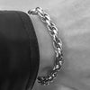 Unisex Stainless Steel Twist Link Bracelet With Polished Finish And Heart Wave Rhombus And Dropshaped Design Details