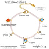 Unisex Titanium Steel And Copper Zircon Love Clavicle Chain Jewelry With Electroplating And Chain Pattern