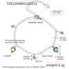 Unisex Titanium Steel And Copper Zircon Love Clavicle Chain Jewelry With Electroplating And Chain Pattern
