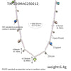 Unisex Titanium Steel And Copper Zircon Love Clavicle Chain Jewelry With Electroplating And Chain Pattern