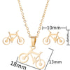 Unisex Titanium Steel Bear And Piglet Pendant Necklace And Stud Earrings Set With Electroplated Finish