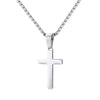Unisex Titanium Steel Cross Double Layer Stacked Necklace With Twist Chain Electroplated Stainless Steel Pendant