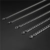 Unisex Titanium Steel Cuban Chain Necklace With Geometric Design And Electroplated Finish Minimalist Street Style Jewelry