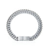 Unisex Titanium Steel Doublelayer Bracelet With Handmade Ushaped Geometric Design And Simple Minimalist Style