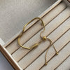 Unisex Titanium Steel Geometric Beaded Snake Bone Chain Bracelet With Real Gold Plating