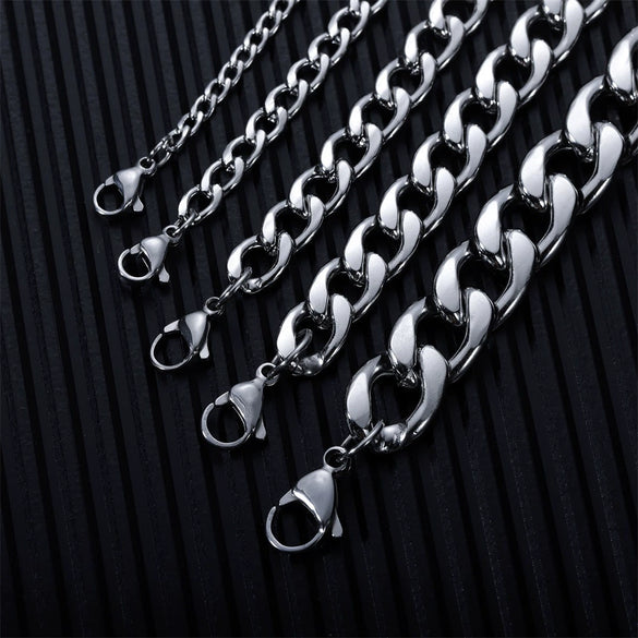 Unisex Titanium Steel Geometric Charm Bracelet Hip Hop Trendy Fashion Jewelry For Men And Women