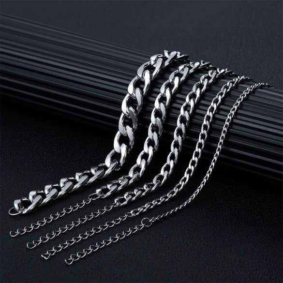 Unisex Titanium Steel Geometric Charm Bracelet Hip Hop Trendy Fashion Jewelry For Men And Women