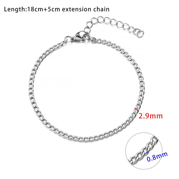 Unisex Titanium Steel Geometric Charm Bracelet Hip Hop Trendy Fashion Jewelry For Men And Women