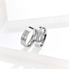 Unisex Titanium Steel Geometric Couple Rings Simple Polished Glossy Wedding Band Hand Jewelry