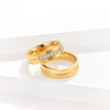 Unisex Titanium Steel Geometric Couple Rings Simple Polished Glossy Wedding Band Hand Jewelry
