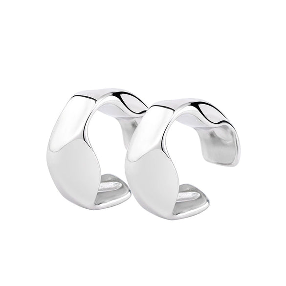 Unisex Titanium Steel Geometric Punk Style Ear Clip With Polishing