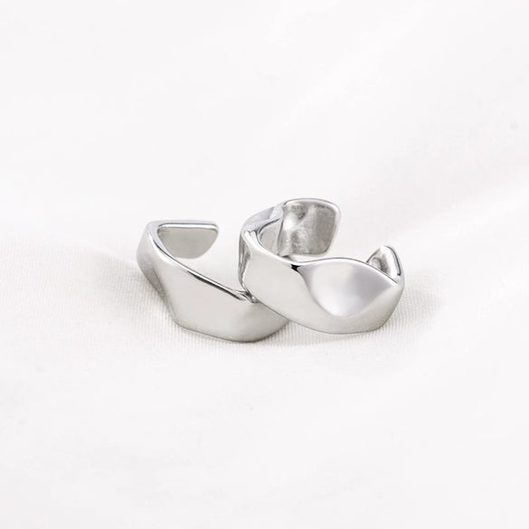 Unisex Titanium Steel Geometric Punk Style Ear Clip With Polishing