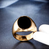 Unisex Titanium Steel Geometric Ring With Polishing Treatment