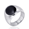 Unisex Titanium Steel Geometric Ring With Polishing Treatment