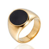 Unisex Titanium Steel Geometric Ring With Polishing Treatment
