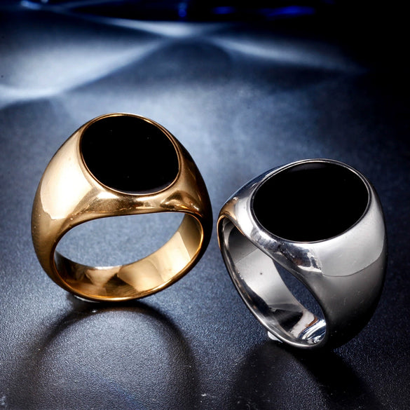 Unisex Titanium Steel Geometric Ring With Polishing Treatment