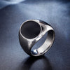 Unisex Titanium Steel Geometric Ring With Polishing Treatment